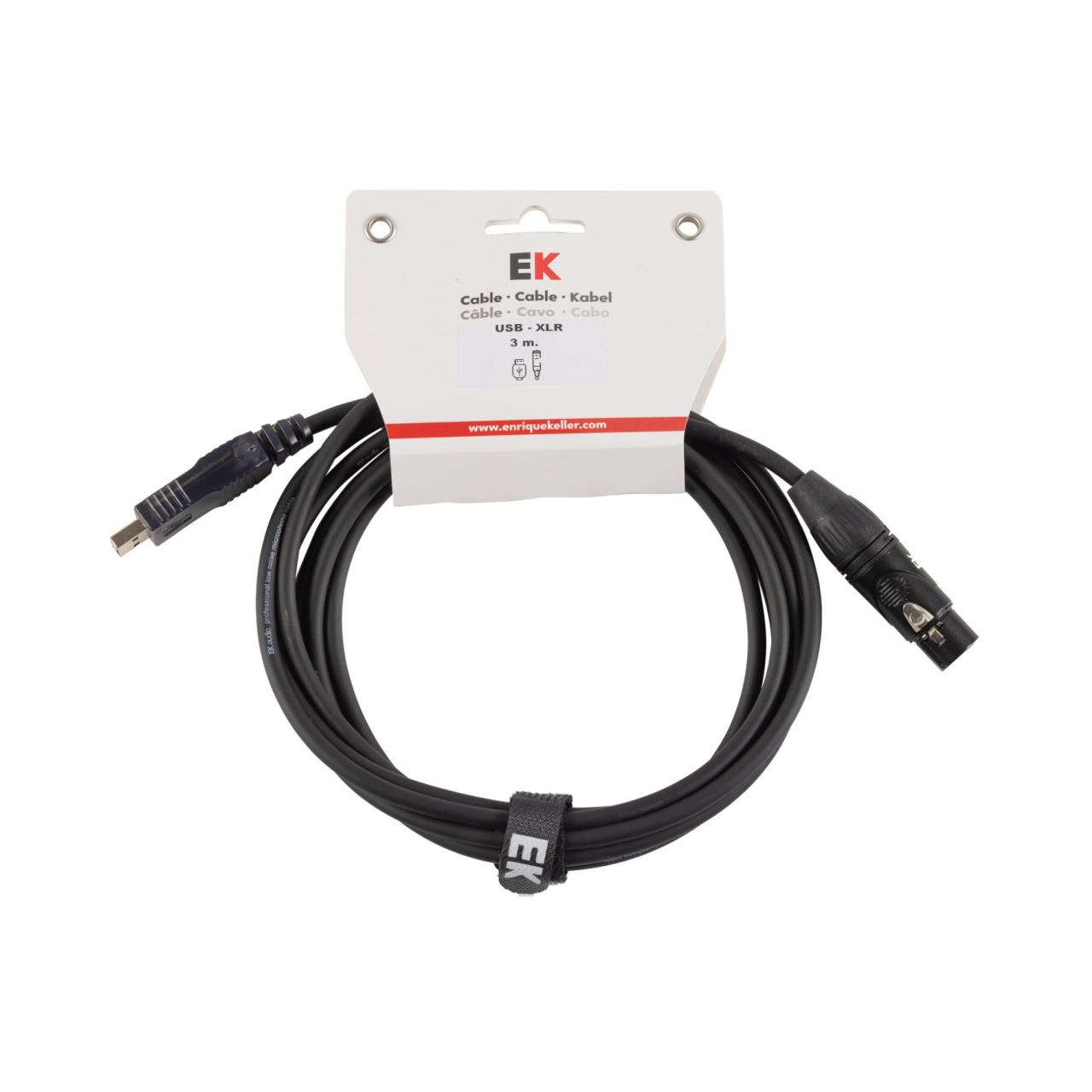 CABLE EK AUDIO USB/XLR 3 M