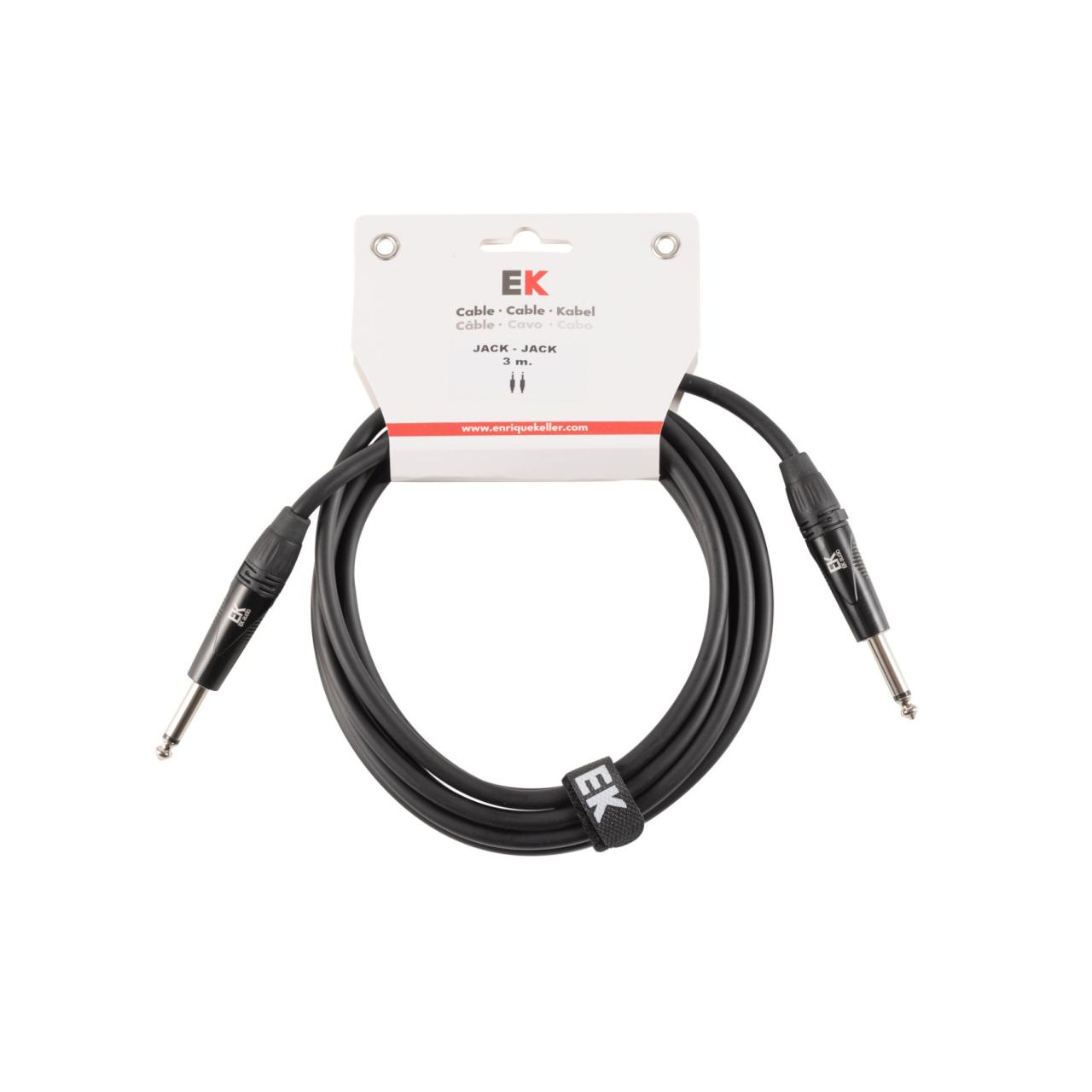 CABLE EK AUDIO PARA COLUMNAS JACK-JACK RECTOS 3 M