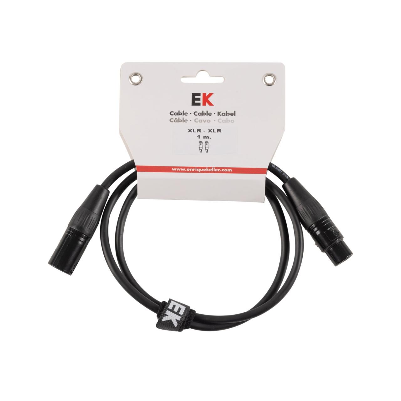 CABLE EK AUDIO NEUTRIK PARA MICRÓFONO XLR/XLR 1 M