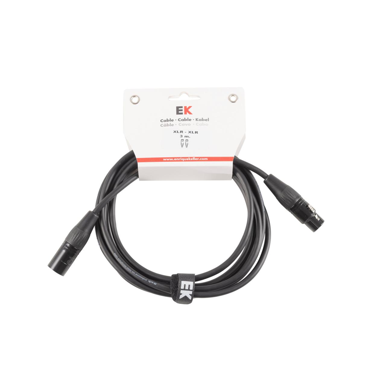 CABLE EK AUDIO NEUTRIK PARA MICRÓFONO XLR/XLR 3 M