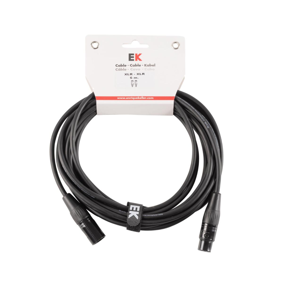 CABLE EK AUDIO NEUTRIK PARA MICRÓFONO XLR/XLR 6 M