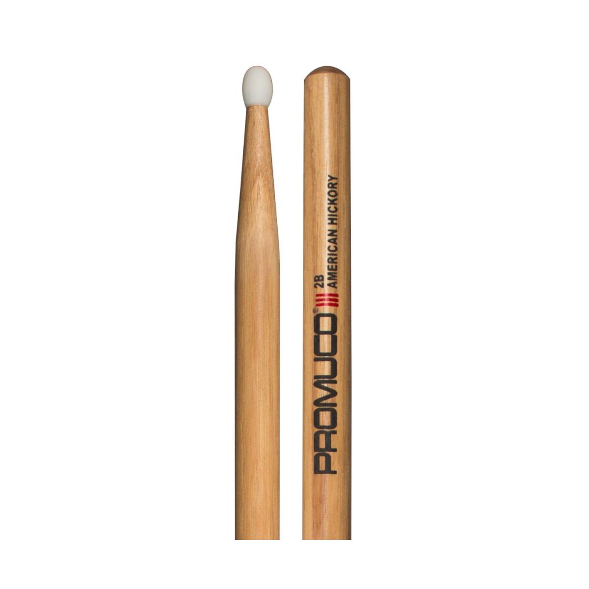 BAQUETAS PROMUCO PREMIUM HICKORY (NOGAL) NYLON 2B