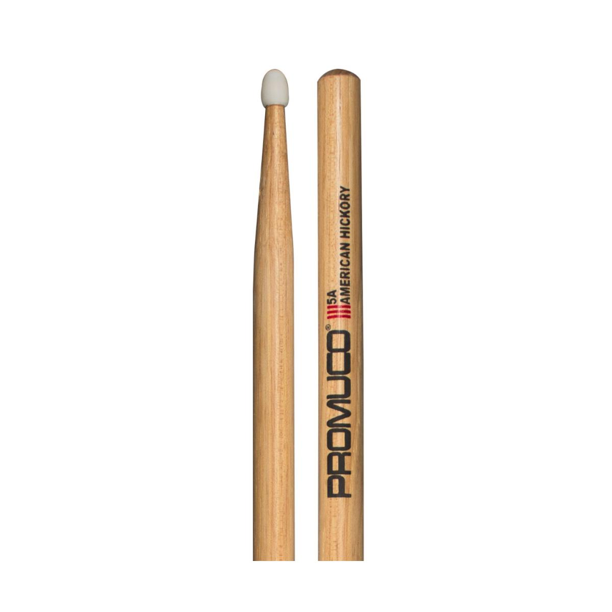 BAQUETAS PROMUCO PREMIUM HICKORY (NOGAL) NYLON 5A